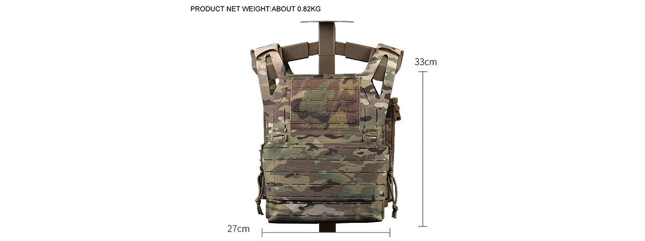 Military Tactical Vest Quick Release Plate Carrier - (Camo)