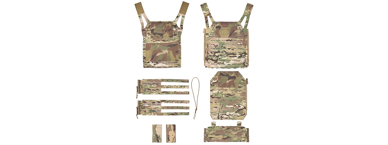 Military Tactical Vest Quick Release Plate Carrier - (Camo)