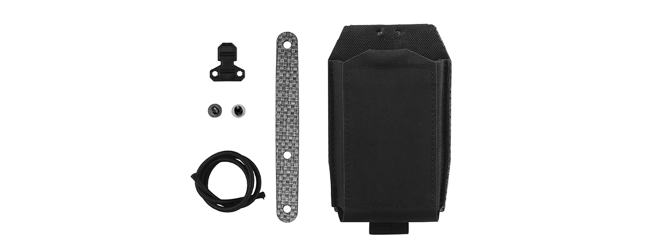 Lightweight Tactical Belt Horizontal Mag Pouch - (Black)