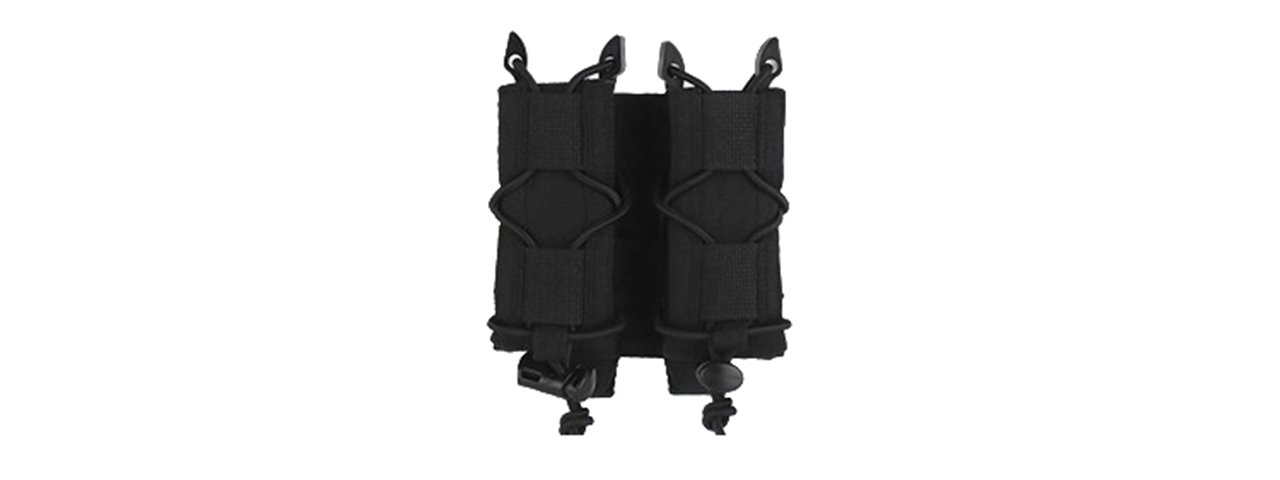 Tiger Type Short Mag Double Quick Pull Pouch - (Black)