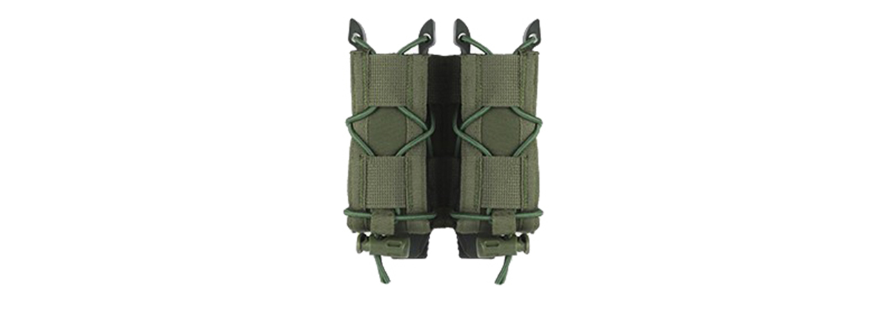 Tiger Type Short Mag Double Quick Pull Pouch - (Ranger Green)