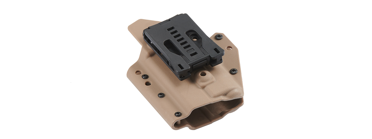 Lancer Tactical Light Bearing Hard Shell Holster for Glock 17 (Tan)