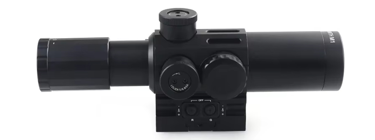 Lancer Tactical 4x32M1 Short Multi-Function Collimator Scope with Red Dot - (Black)