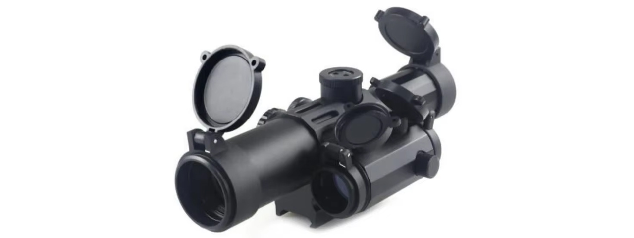 Lancer Tactical 4x32M1 Short Multi-Function Collimator Scope with Red Dot - (Black)