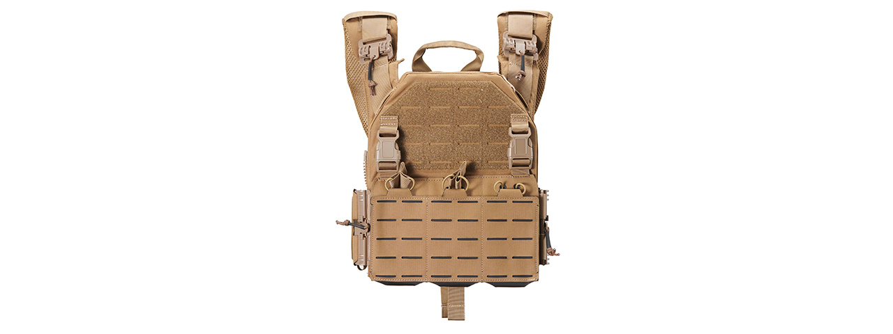 Lancer Tactical 2018 Front/Back Pro Plate Carrier - (Tan)