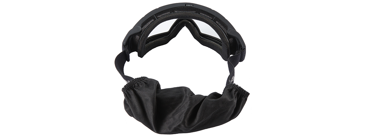 Lancer Tactical Rage Protective Black Airsoft Goggles (CLEAR LENS)