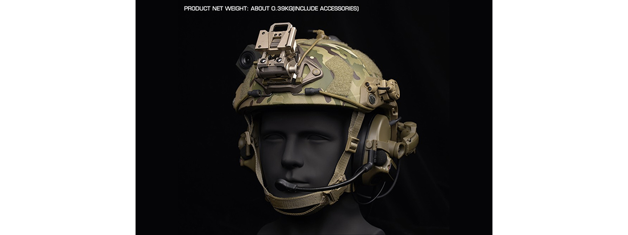 Airsoft C5 Tactical Communication Headset For Helmets - (Tan)