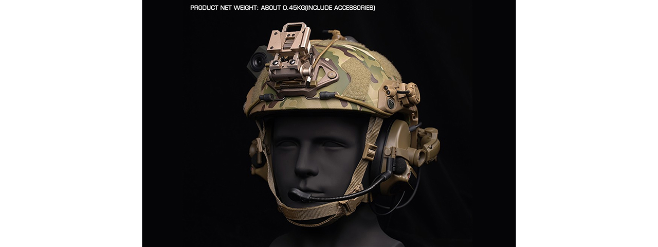 Airsoft C5 Tactical Communication Headset w/ Noise Reduction For Helmets - (Tan)