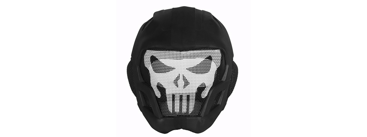 Tactical Lightweight Mesh Full Protection Face Mask & Helmet - (Black)