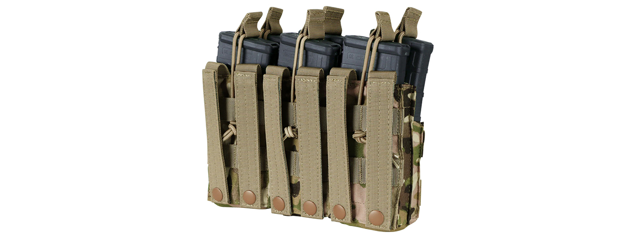 Condor Outdoor MOLLE Open-Top Triple Stacker M4 Magazine Pouch - (Scorpion OCP)