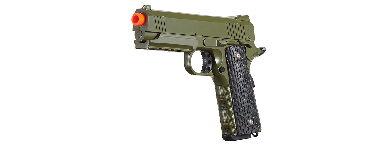 Galaxy G25 Metal 1911 Airsoft Spring Pistol - (OD Green)