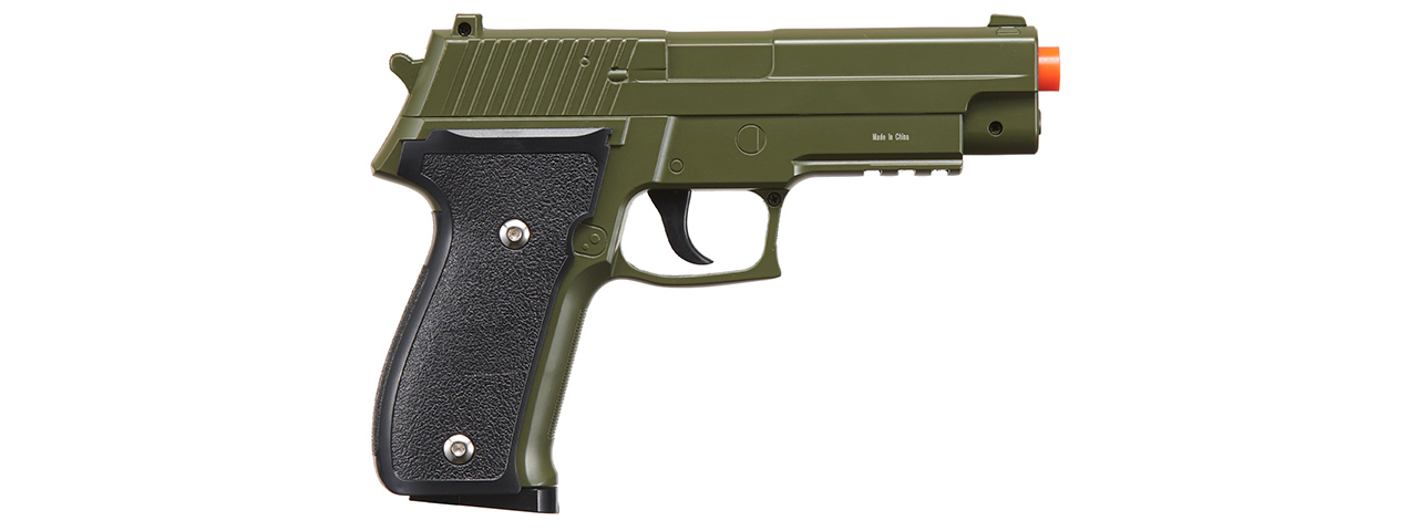 Galaxy G26 Airsoft Metal P226 Spring Pistol - (OD Green)