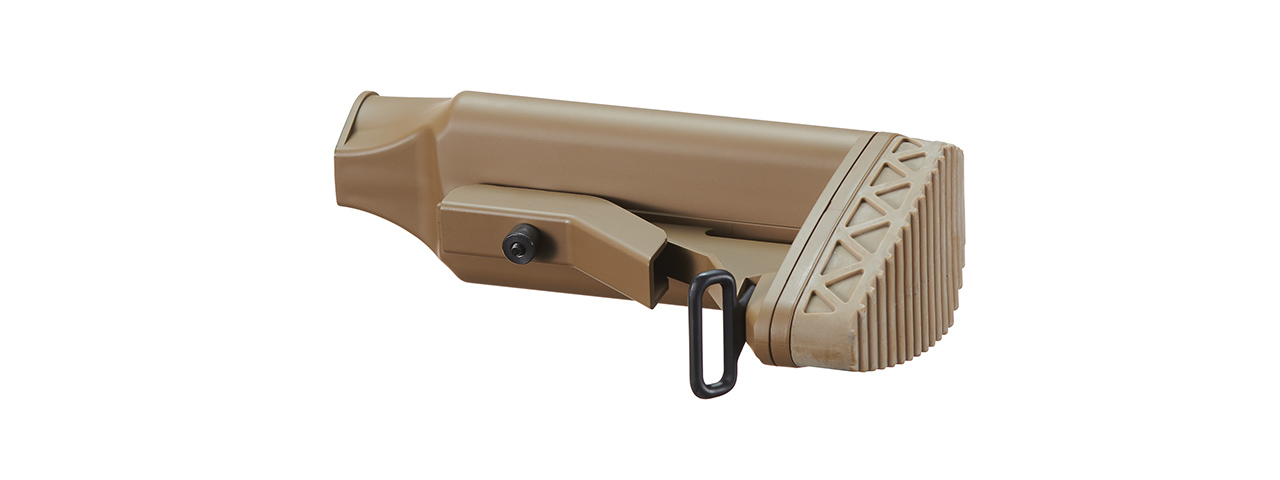 GOLDEN EAGLE RETRACTABLE CRANE STOCK W/ BUFFER TUBE (TAN)