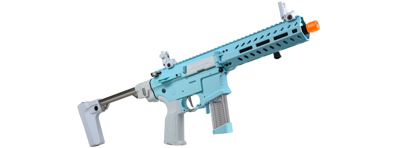 G&G FAR 9 Rapid Folding PCC Airsoft AEG Rifle - (Macaron Blue)