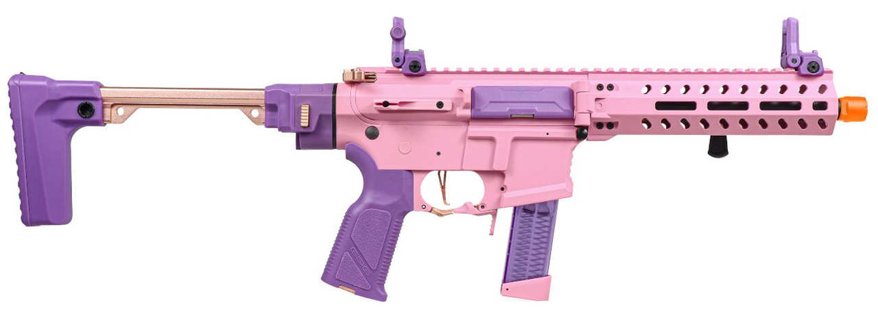 G&G FAR 9 Rapid Folding PCC Airsoft AEG Rifle - (Pink)