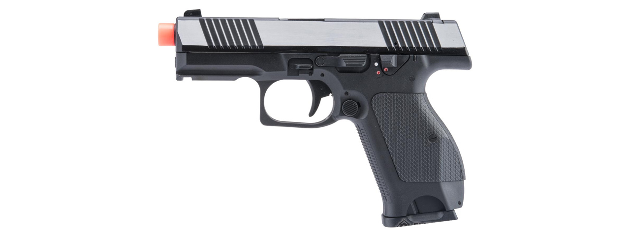 Kizuna Works KW-15K Gas Blowback Airsoft Pistol - (Chrome/Black)