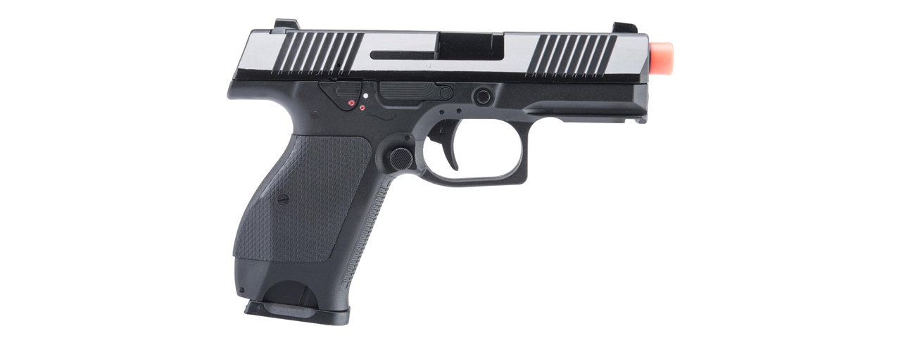 Kizuna Works KW-15K Gas Blowback Airsoft Pistol - (Chrome/Black)