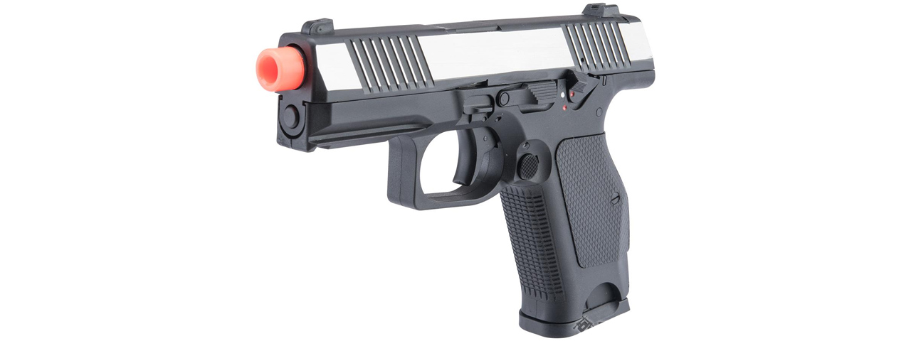 Kizuna Works KW-15K Gas Blowback Airsoft Pistol - (Chrome/Black)