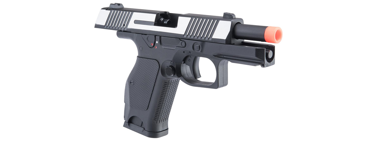 Kizuna Works KW-15K Gas Blowback Airsoft Pistol - (Chrome/Black)