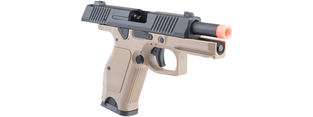 Kizuna Works KW-15K Gas Blowback Airsoft Pistol - (Tan/Black)