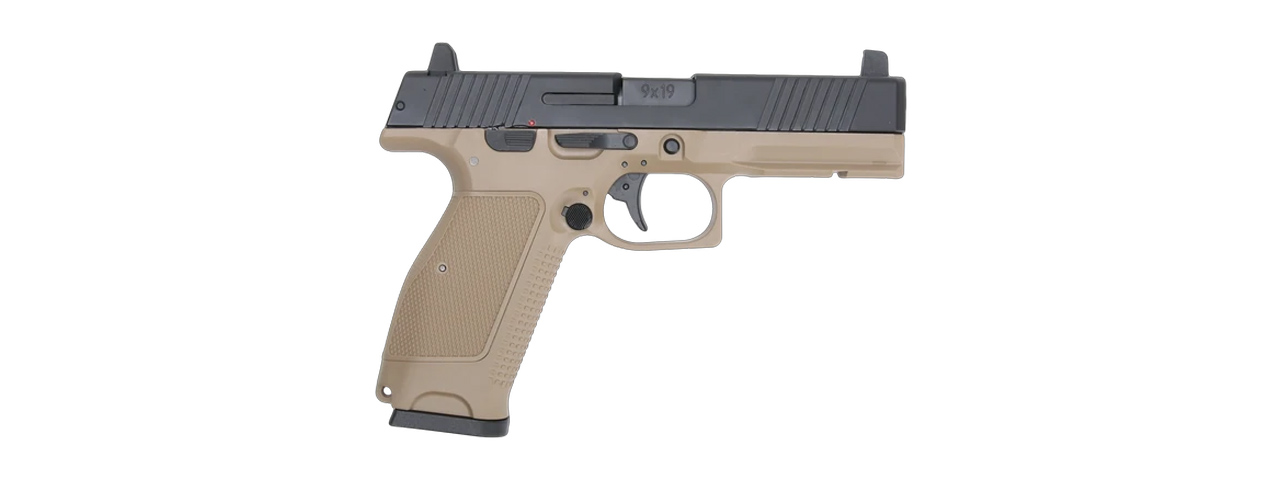 Kizuna Works MKW Full Sized Gas Blowback Airsoft Pistol - (Tan/Black)