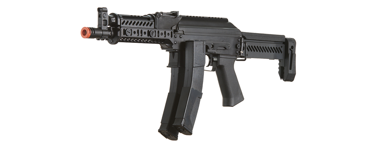 LCT ZK Series AK Airsoft AEG Rifle w/ Side-Folding Z Series Stock and Handguard - (Black)