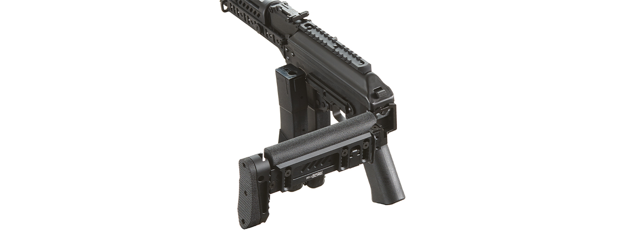 LCT ZK Series AK Airsoft AEG Rifle w/ Side-Folding Z Series Stock and Handguard - (Black)