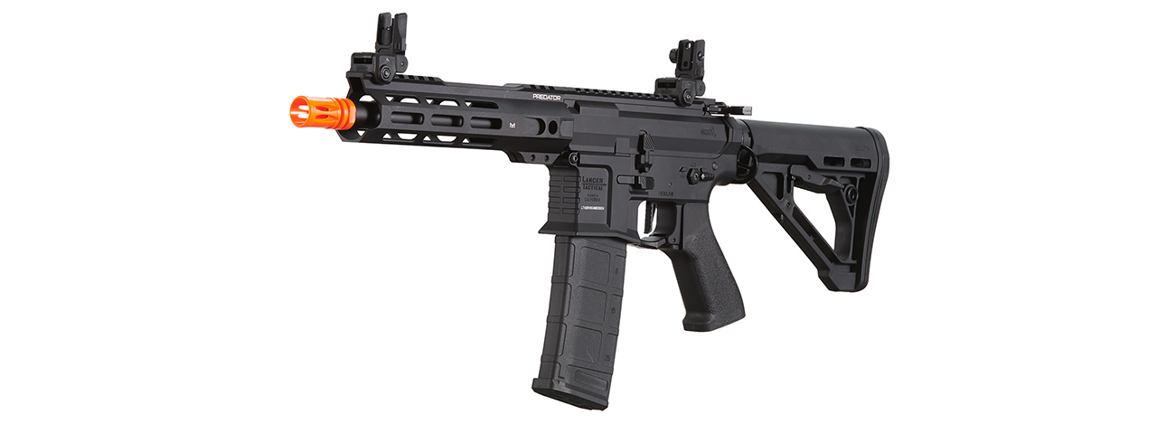 Lancer Tactical Gen 4 Predator 8" CQB AEG w/ Nebula II ETU (Black)