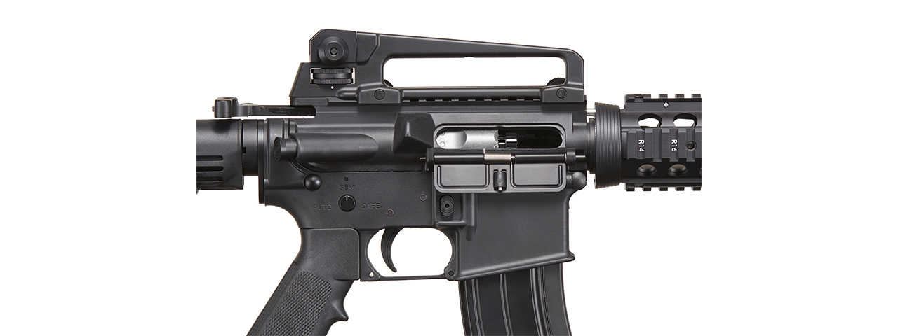 Lancer Tactical Airsoft M4A1 RIS Full Metal Gas Rifle Blowback - (Black)