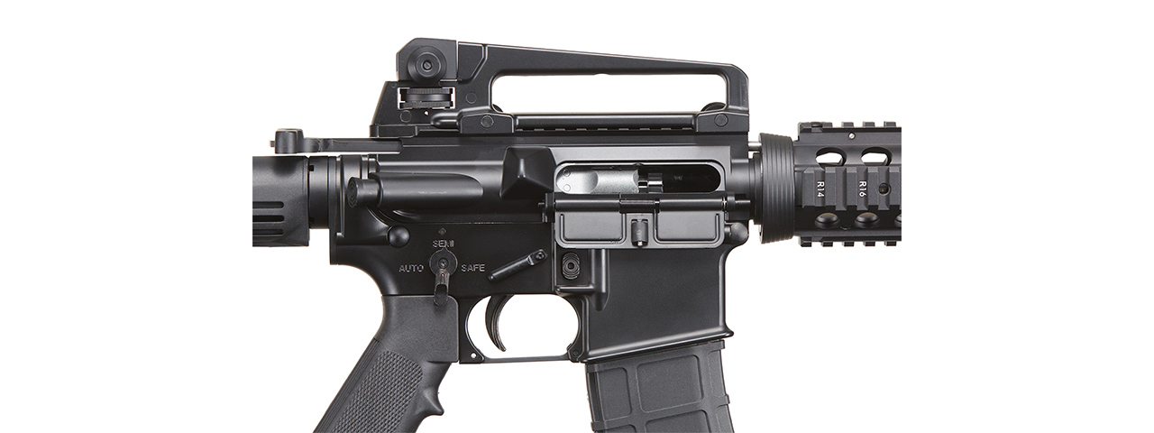 Lancer Tactical Airsoft M4A1 RIS Full Polymer Gas Rifle Blowback - (Black)