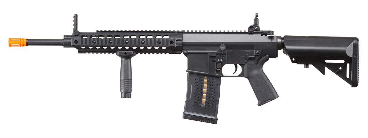 Lancer Tactical Battle X AEG Airsoft Rifle w/ SOPMOD Stock & Quad Picatinny Handguard - (Black)