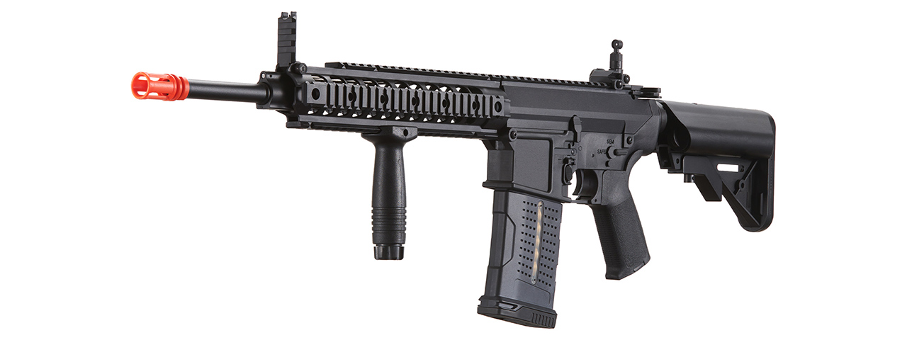 Lancer Tactical Battleaxe AEG Airsoft Rifle w/ SOPMOD Stock & Quad Picatinny Handguard - (Black)