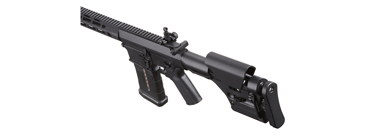 Lancer Tactical Battleaxe AEG Airsoft Rifle w/ PRS Precision Stock & MLOK Handguard - (Black)