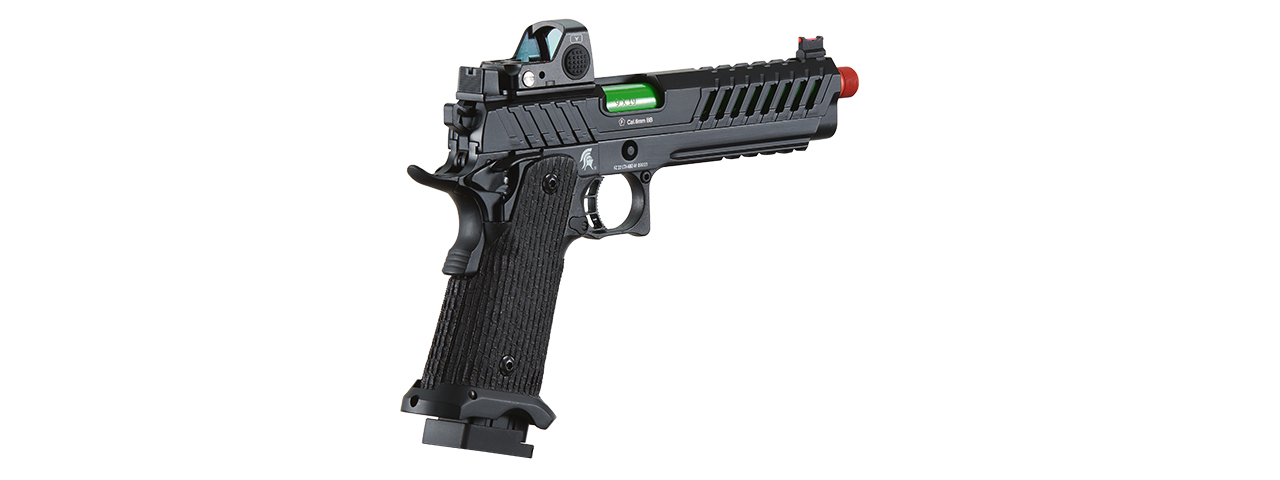 Lancer Tactical Knightshade Hi-Capa Gas Blowback Airsoft Pistol w/ Red Dot Sight - (Green)