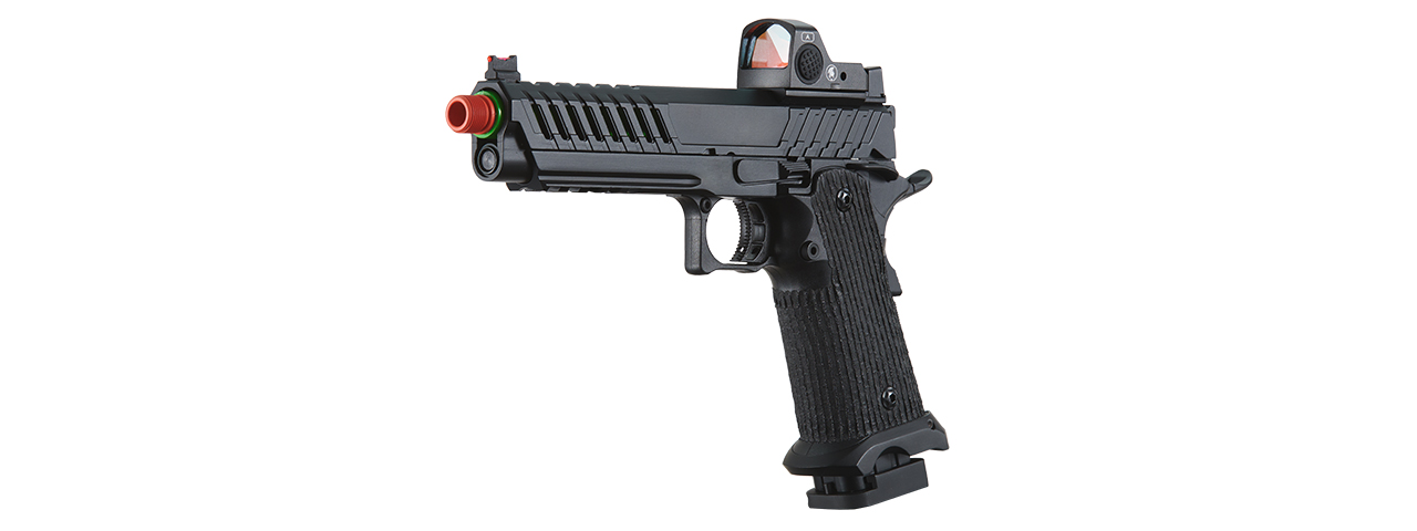 Lancer Tactical Knightshade Hi-Capa Gas Blowback Airsoft Pistol w/ Red Dot Sight - (Green)