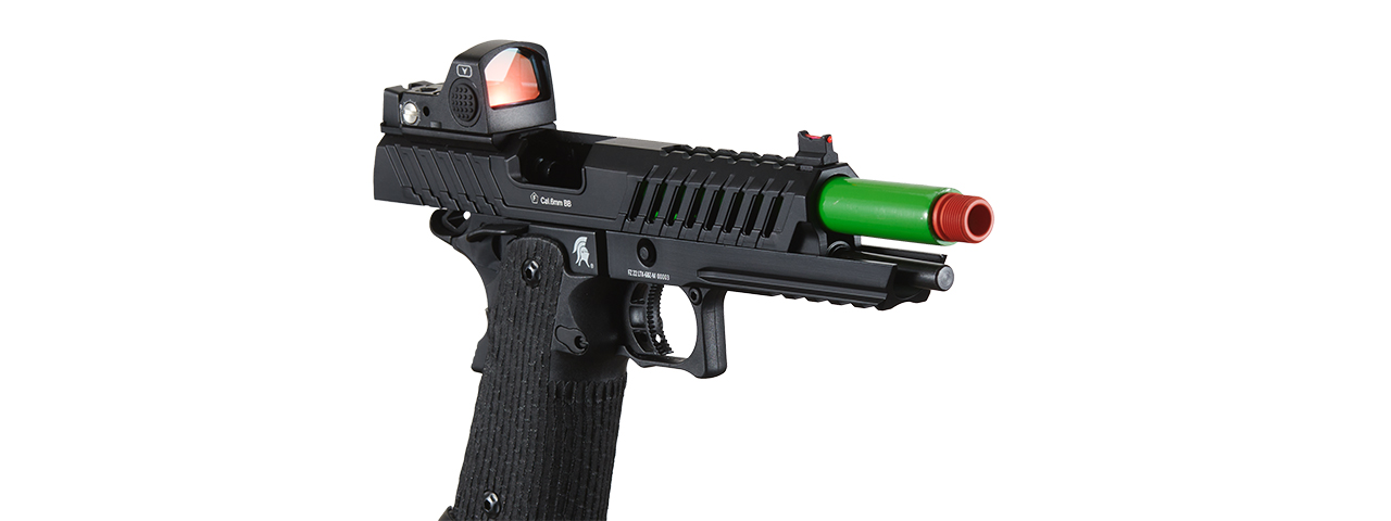 Lancer Tactical Knightshade Hi-Capa Gas Blowback Airsoft Pistol w/ Red Dot Sight - (Green)