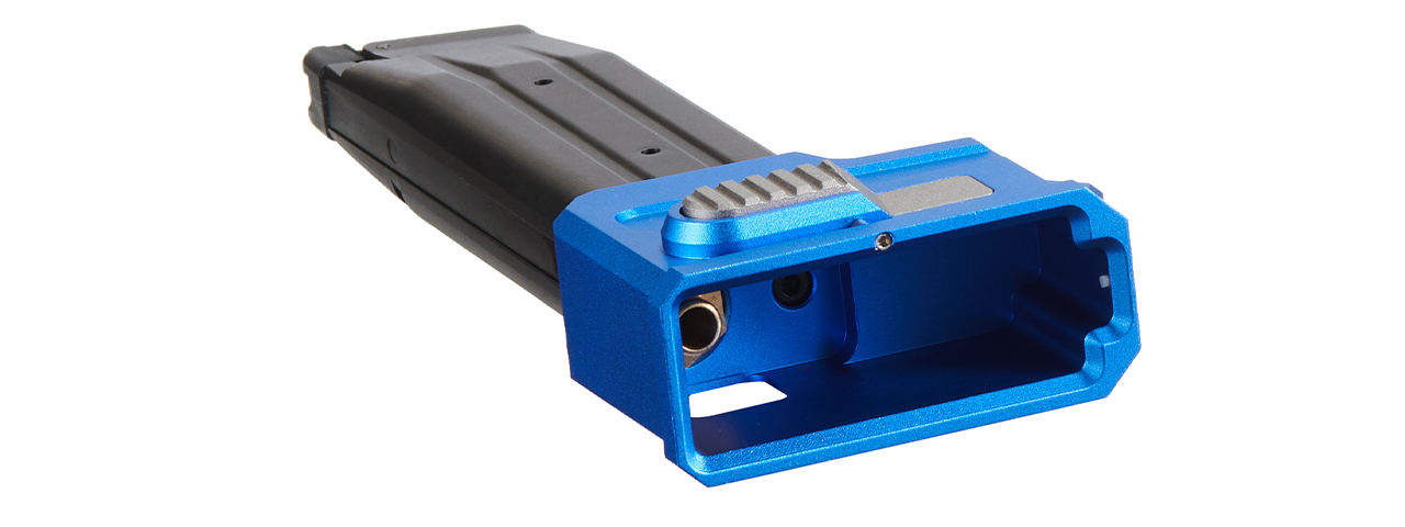 Lancer Tactical HPA AEG M4 Magazine Adaptor For TM HICAPA Airsoft Pistols - (Blue)