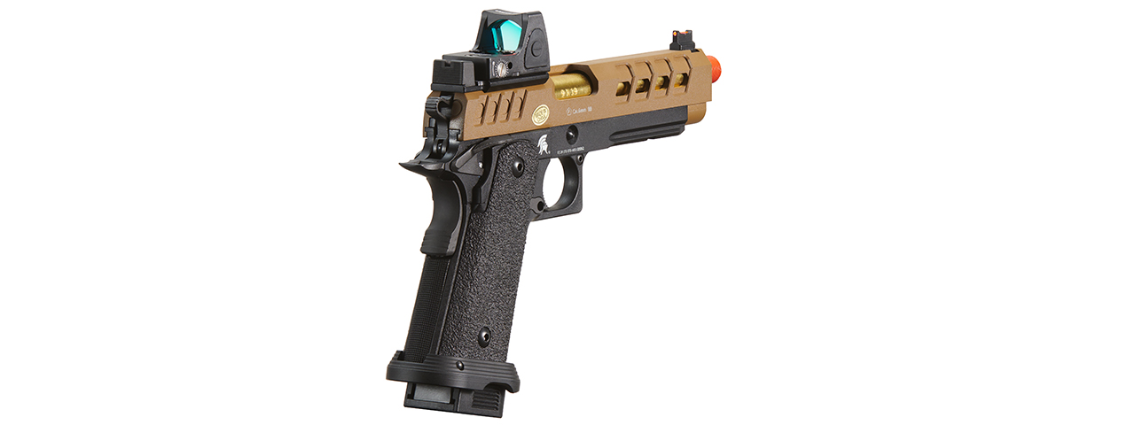 Lancer Tactical Heracles Hi-Capa Gas Blowback Airsoft Pistol - (Tan/Black w/ Reflex Dot)