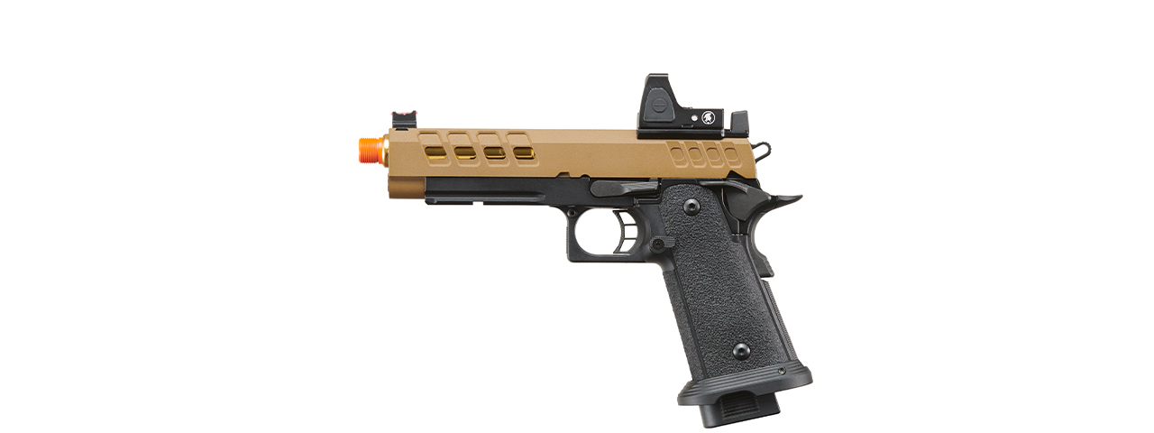 Lancer Tactical Heracles Hi-Capa Gas Blowback Airsoft Pistol - (Tan/Black w/ Reflex Dot)