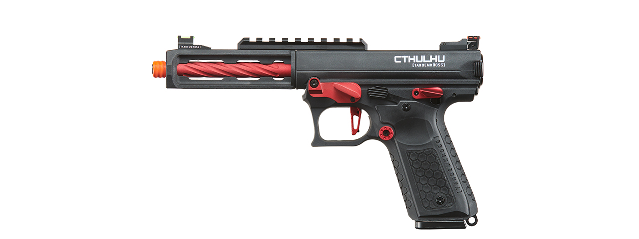 Lancer Tactical x Tandemkross CTHULHU Gas Blow Back Pistol - (Black/Red)