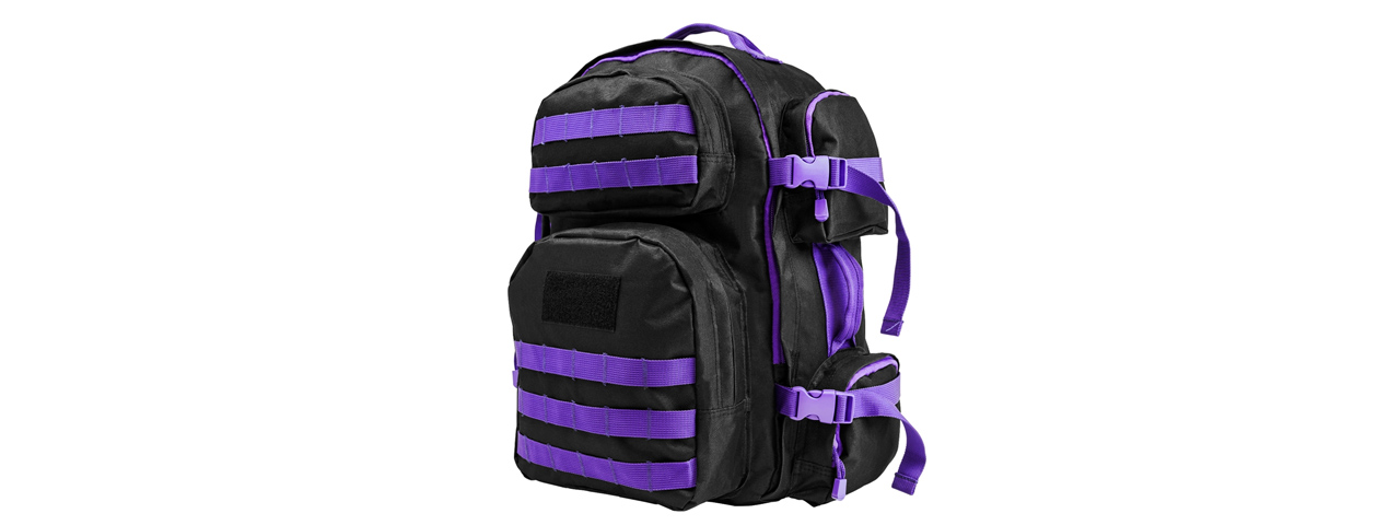 NcStar Tactical Combat Backpack - (Purple/Black Trim)