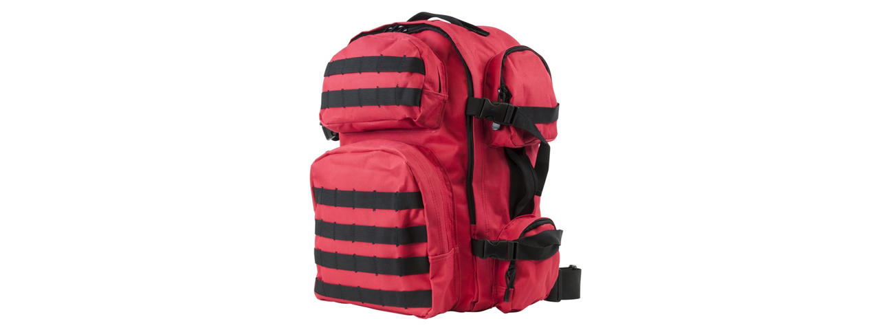 NcStar Tactical Combat Backpack - (Red/Black Trim)