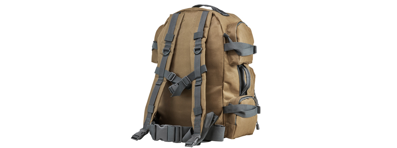 NcStar Tactical Combat Backpack - (Tan/Urban Gray Trim)