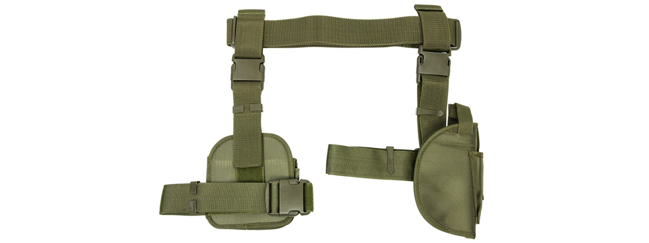 NcStar Vism Drop Leg Holster & Mag Pouch - (Green)