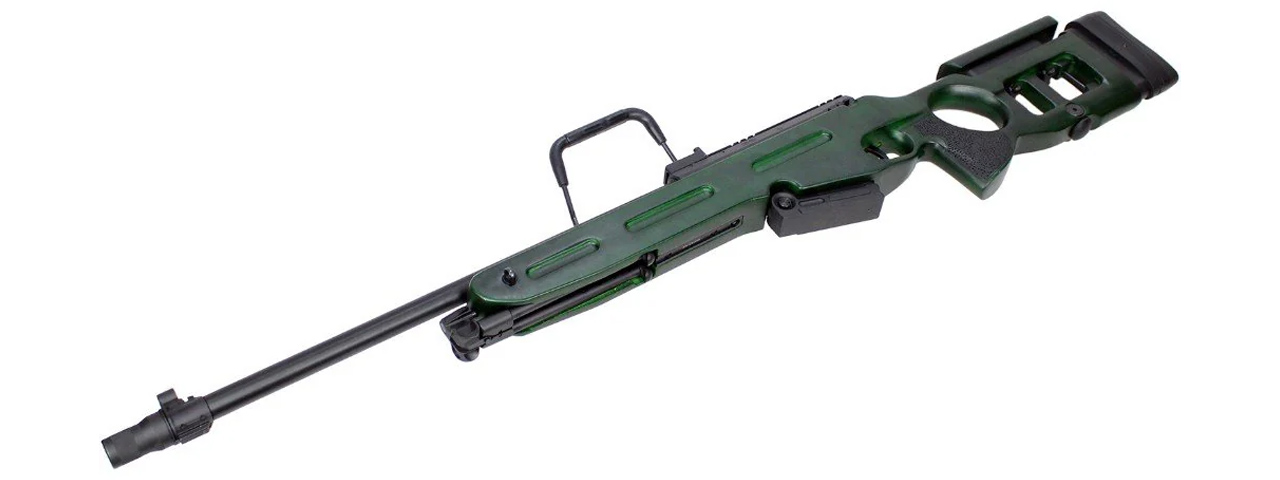 S&T SV-98 Spring Power Airsoft Rifle - (Real Wood/Green)