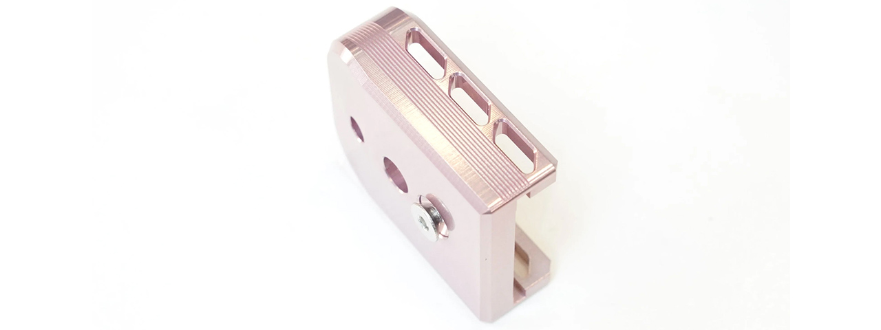 Dr. Black Aluminum Type B Magazine Base for Hi-Capa 5.1 GBB Pistols - (Pink)