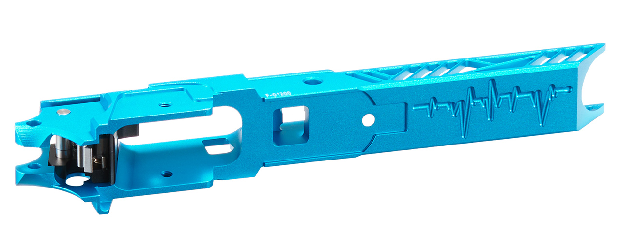 Dr. Black CNC Aluminum Frame Type 01 For TM Hi-CAPA 4.3 GBB Pistols - (Aquamarine)