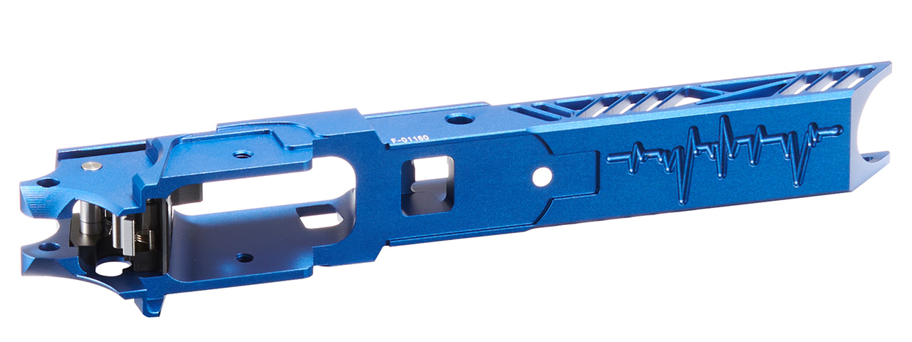 Dr. Black CNC Aluminum Frame Type 01 For TM Hi-CAPA 4.3 GBB Pistols - (Blue)