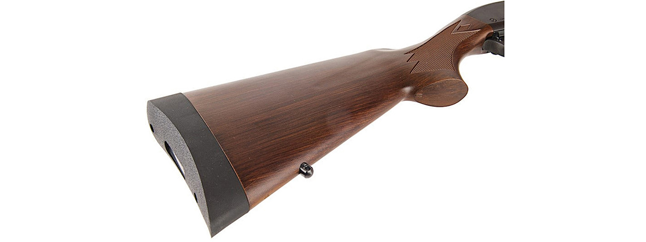 Tokyo Marui M870 Wood Stock Type Airsoft Shotgun - (Black & Wood)