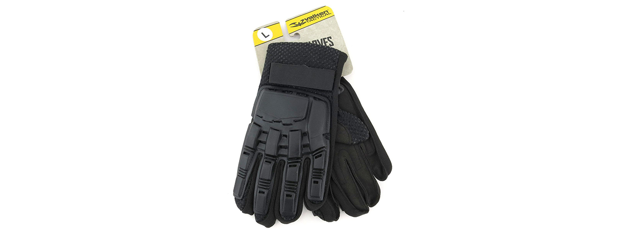 Valken V-Tac Full Finger Armored Airsoft Gloves - (Black)